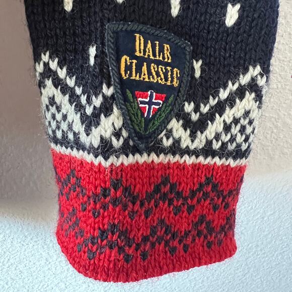 Dale of Norway 100% Wool Heavy Knit Fair Isle Nordic Sweater Mens Size XL - Picture 7 of 15